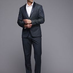 Louis Philippe Slim-Fit Single-Breasted Two-Piece Party Suit-picture-16