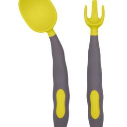 Bembika Training Spoon Twist Spoon Baby Silicone Training Spoon For Baby - Yellow Grey.-7