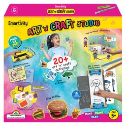 Smartivity 20 in 1 Art N Craft Kit for Boys & Girls - Multicolor-89