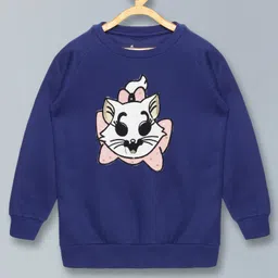 Kiddopanti Full Sleeves Cat SequinEmbellished Sweatshirt- Navy Blue-picture-47