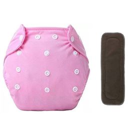 Sparkle Joy Free Size Reusable Cloth Diaper With Insert - Pink-48