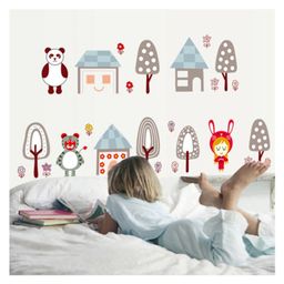 Jaamso Royals Piccola Forest Rabbit Bear Panda House Kids Home Decor Wall Sticker-image-47