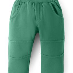 Zero Knit Full Length Solid ColorFleece & Woollen Bottom - Green-picture-6