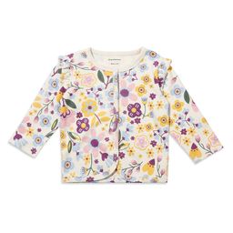 My Milestones 100% Cotton Full Sleeves Floral Printed Tee - Cream-image-37