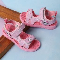 Kidsville Hello Kitty Featuring Character Designed Double Velcro Closure Sandals - Pink-picture-0