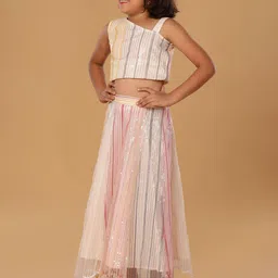 The Mini Trunk Girls Embellished Lehenga & Blouse-image-27