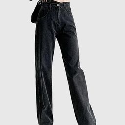 Outzidr Women Comfort Relaxed Fit Mid-Rise Light Fade Jeans-picture-2