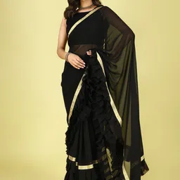 AMK FASHION Pure Georgette Saree-23