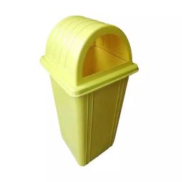 Grassland Dome Lid Dustbin HDPE Plastic Yellow 80 L, GPL1133-44
