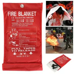 Japsin Instrumentation Fire Blanket Fibre Glass Polyester Large Emergency Survival Fiberglass-image-0