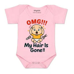 Arvesa Kids-Unisex Pink Cotton Rompers-picture-49