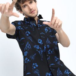 Highlander Mens Printed Slim Fit Shirt-image-79