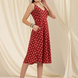Zenava by Myntra Polka Dot Print A-Line Dress-image-30