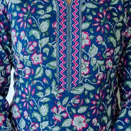 mokshi Floral Printed Straight Kurta with Palazzos & With Dupatta image 4