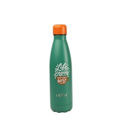 HOOM Green & Orange Single Stainless Steel Printed Single Wall Vacuum Water Bottle-image-93