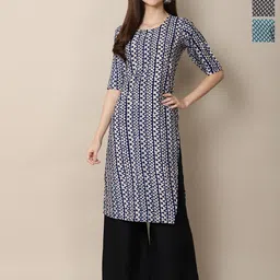 Anouk Rustic Women Pack of 3 Ethnic Motifs Printed Straight Kurtas-image-41