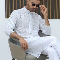 KRAFT INDIA Men Ethnic Motifs Printed Daily Straight Kurta-41