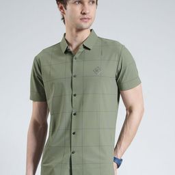 Monte Carlo Windowpane Checks Checked Casual Shirt-image-56