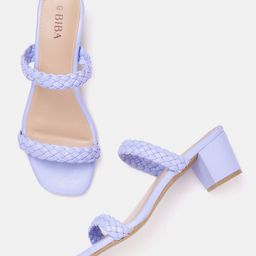 Biba Braided Woven Design Block Heels-34