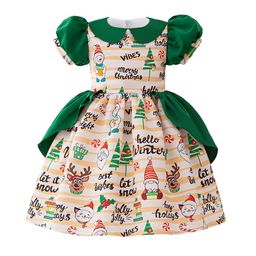 StyleCast x Revolte Girls Graphic Printed Puff Sleeve Fit & Flare Dress-image-78