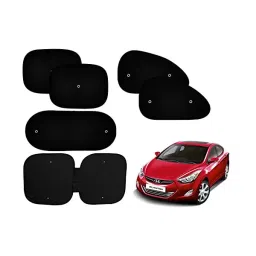Auto Pearl Black Free Size Window Sunshade Curtains for Elantra-4
