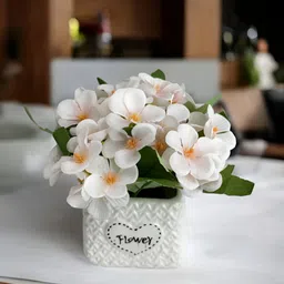 Art Street White Textured Ceramic Flower Vases-53