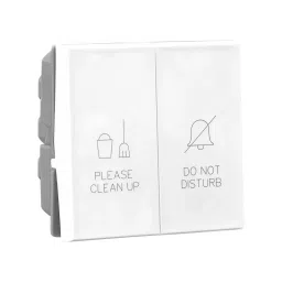 Legrand Hotel "DND and MMR" Functions Internal Allzy 2 Module Glossy White, 6811 48 (Pack of 10 Pcs)-68