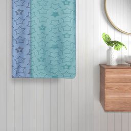 Myntra Elegant Homes Blue & Green 2 Printed Cotton 350 GSM Bath Towel-image-27