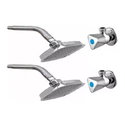 Fastgear Triangle Faucet Set with Shower Stainless Steel Chrome Finish Silver, FG1053 ( Pack of 2)-image-18