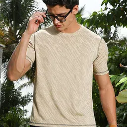 Campus Sutra Men Abstract Printed Round Neck T-shirt-image-76