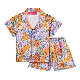 TILISM Boys Printed Short Sleeves Pure Cotton Shirt With Shorts-image-83