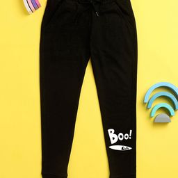 NUSYL Boo Printed Track Pant - Black-image-88