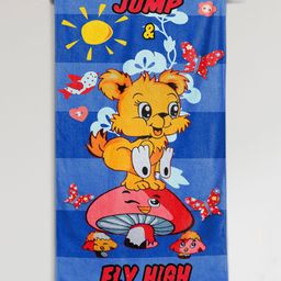 Sassoon Cartoon Printed Large Cotton Bath Towel in 300 GSM for Kids Jum N High Rabbit- Blue-image-30