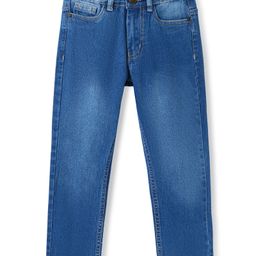Pine Kids Woven Full Length Denim Washed Jeans - Blue-image-115