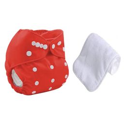 Sparkle Joy Free Size Reusable Cloth Diaper With Insert - Red-1