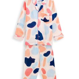 The Boo Boo Club 100% Cotton Full Sleeves Abstract Printed Coordinating Night Suit Set - Cream-image-98