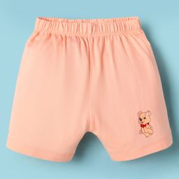 Tango Single Jersey Knit Knee Length Shorts with Bear Print - Orange-image-40