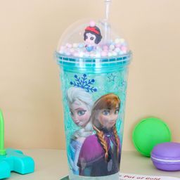 The Procure Store Frozen Design LED Sipper With Straw- Green -550 ml-81