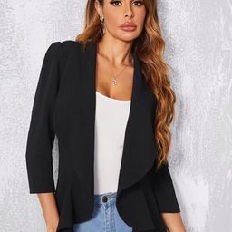 BUY NEW TREND Sleek Open Front Shrug-12
