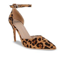 RAG & CO Printed Leather Slim Heeled Pumps with Buckles-picture-28