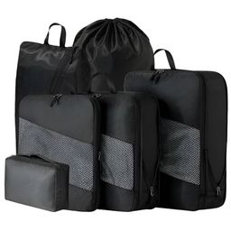 HOUSE OF QUIRK Black Set of 6 Water Resistant Multi-Utility Organisers-10
