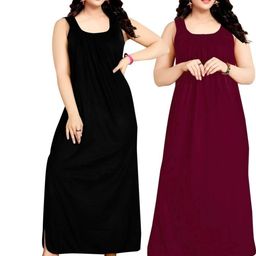 SAJATA Black Pure Cotton Nightdress-picture-4