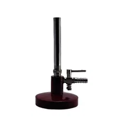 GENERIC Nickel Plated Brass Tube Bunsen-Heavy Base with Stopcock Red for LPG/Butane Gas, bbwst-1-14