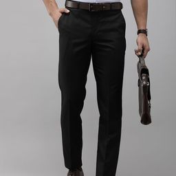 Park Avenue Men Mid Rise Checked Formal Trousers-image-65