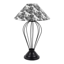 Tucasa TC-63 20 Inch Filigree Design Print Table Lamp with Metal Base-picture-38