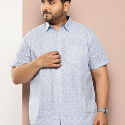 Thomas Scott Men Plus Size Premium Floral Printed Pure Cotton Casual Shirt-image-43