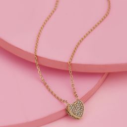 Carlton London Rose Gold-Plated CZ-Studded Necklace-image-38