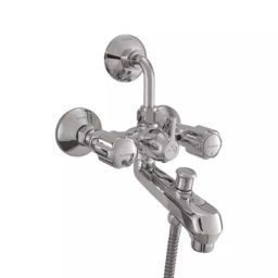 PLUMBER ECONOMY 3-in-1  Wall Mixer with Provision for Both Hand and Overhead Shower, EC-5111-12