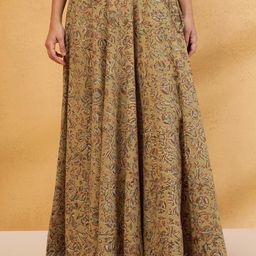 Fabindia Kalamkari Printed Cotton Flared Maxi Skirts-image-20