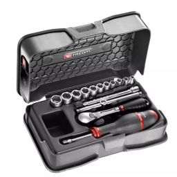 FACOM 6.35 mm (1/4 inch) Square Drive Socket Set Black, RL.161-2P6 (Set of 15 Pcs)-23
